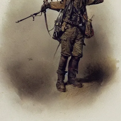 Prompt: (((((portrait of boy dressed as Dieselpunk explorer in an actionpose . muted colors.))))) by Jean-Baptiste Monge !!!!!!!!!!!!!!!!!!!!!!!!!!!