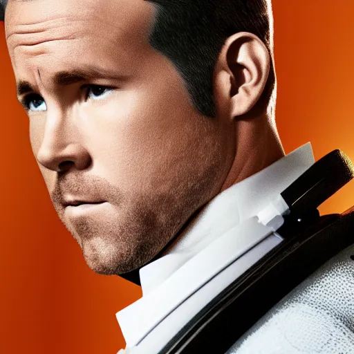 Image similar to Ryan Reynolds in Star Trek, highly detailed, high quality, HD, 4k, 8k, Canon 300mm, professional photographer, 40mp, lifelike, top-rated, award winning, realistic, sharp, no blur, edited, corrected, trending