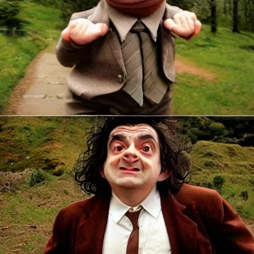 Prompt: if mr. bean was a hobbit, perfect faces, award winning photography