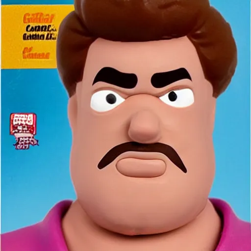 Prompt: Carl from Aqua Teen Hunger Force, plastic action figure