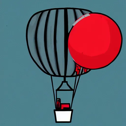 Prompt: “a drawing of a hot air balloon with the globe as its balloon fabric, cyberpunk”