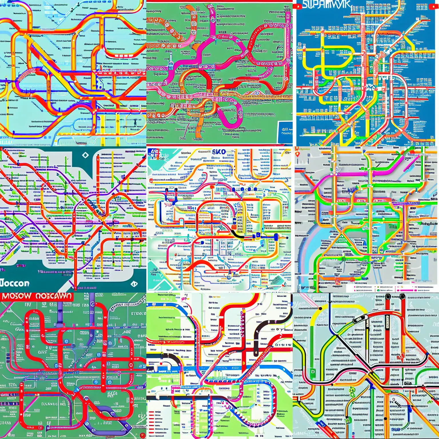 Prompt: moscow subway map