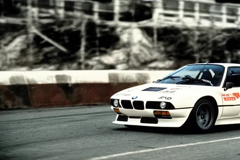 Prompt: BMW M1, movie still, speed, cinematic Eastman 5384 film