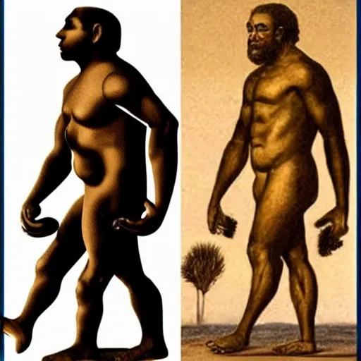 Image similar to Evolution of man with the gradual transformation of missing links