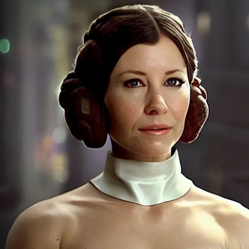 Image similar to Evangeline Lily as Princess Leia