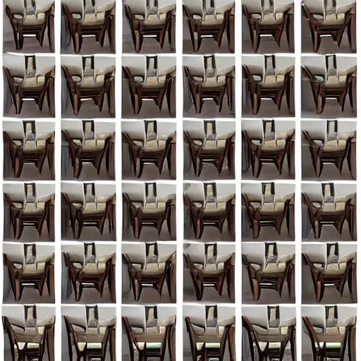 Prompt: world of chairs. chair city full of chairs