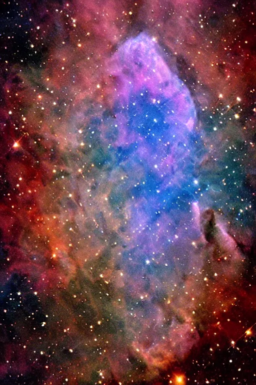 Image similar to nebula made of flowers, hubble telescope