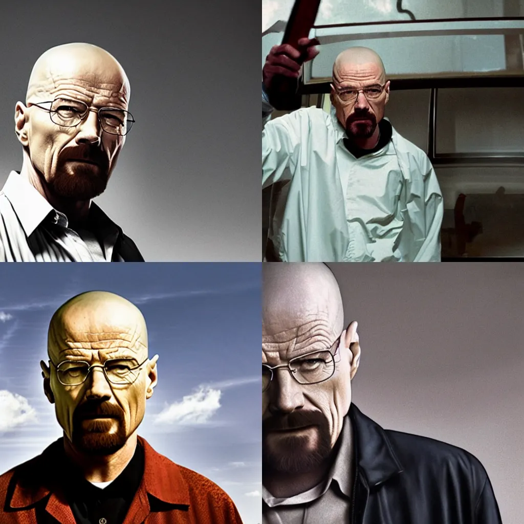 Prompt: walter white breaking bad ending