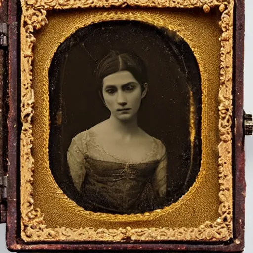 Prompt: daguerreotype ambrotype of a young courtesan very intricate, highly detailed,