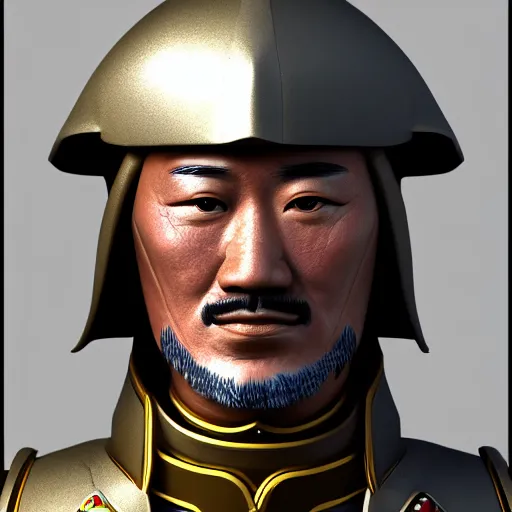 Prompt: Portrait of Genghis Khan as a soldier from Battlefield 2042, octane render, trending on ArtStation