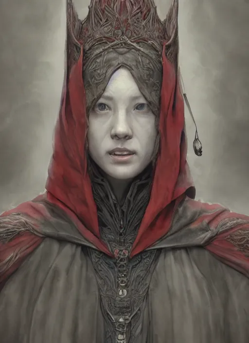 Image similar to portrait, female anthropomorphic cardinal druid, watercolor, dramatic lighting, cinematic, establishing shot, extremely high detail, foto realistic, cinematic lighting, pen and ink, intricate line drawings, by Yoshitaka Amano, Ruan Jia, Kentaro Miura, Artgerm, post processed, concept art, artstation, matte painting, style by eddie mendoza, raphael lacoste, alex ross