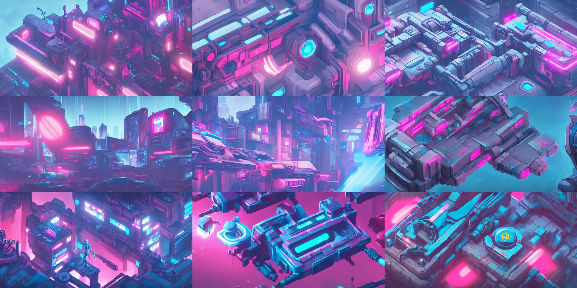 Prompt: game asset of cyberpunk air vent, in gouache detailed paintings, props, stylized, 2 d sprites, kitbash, arcane, overwatch, blue and pink color scheme, 8 k, close up