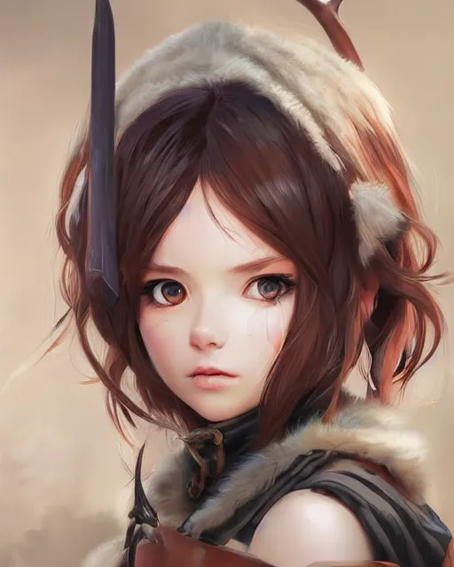 Prompt: portrait Anime Aela the Huntress girl cute-fine-face, pretty face, realistic shaded Perfect face, fine details. Anime. realistic shaded lighting by Ilya Kuvshinov Giuseppe Dangelico Pino and Michael Garmash and Rob Rey, IAMAG premiere, aaaa achievement collection, elegant freckles, fabulous