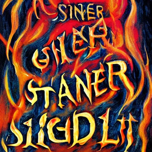 Image similar to sinners in hell read a book, scary art in color
