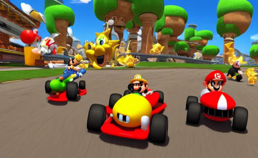 Prompt: Mario cart in unreal engine