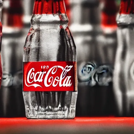 Prompt: glass coca cola bottle without labels, photography