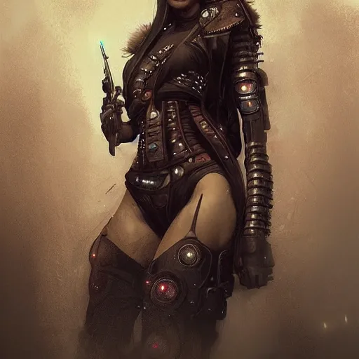 Prompt: cyberpunk, shaman, full length portrait, artstation, by bastien lecouffe - deharme, highly detailed, chillwave