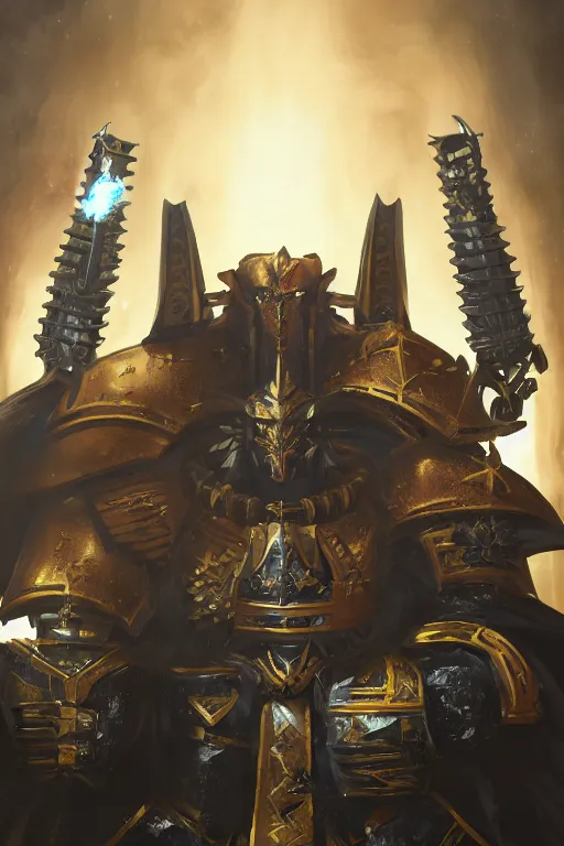 Image similar to queen portrait heros warhammer 4 0 k horus heresy fanart - the primarchs emperor by johannes helgeson animated with vfx concept artist & illustrator global illumination ray tracing hdr fanart arstation zbrush central hardmesh 8 k octane renderer comics stylized