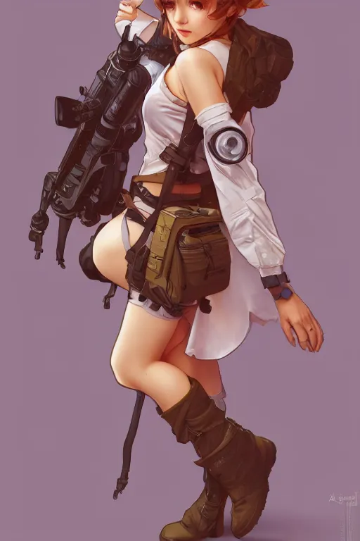 Prompt: a cute and beautiful caucasian girl dressed up as pilot, character art by artgerm lau, kyoung hwan kim, ilya kuvshinov, alphonse mucha, trending on artstation, pixiv, 8 k, hyper detailed