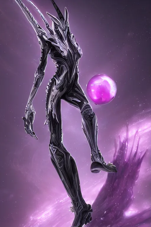 Image similar to galactic hyperdetailed elegant beautiful stunning giantess valkyr warframe goddess paw shot, sharp spines, sharp metal ears, smooth purple eyes, smooth fuschia skin, silver armor, bigger than galaxy, epic proportions, epic scale, epic size, warframe fanart, destiny, furry, dragon art, goddess art, giantess art, furaffinity, octane render