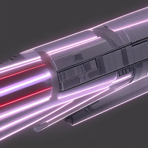 Image similar to darth vader's light saber redesign. octane 3 d render.