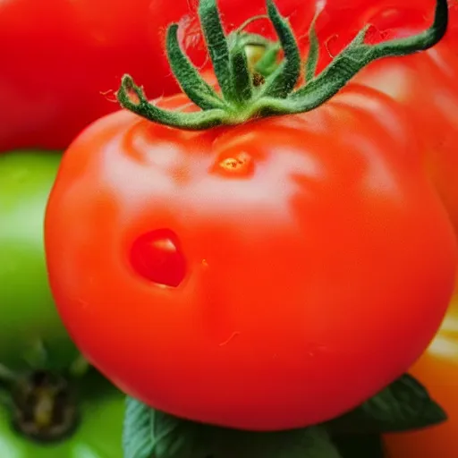 Prompt: tomato with a face