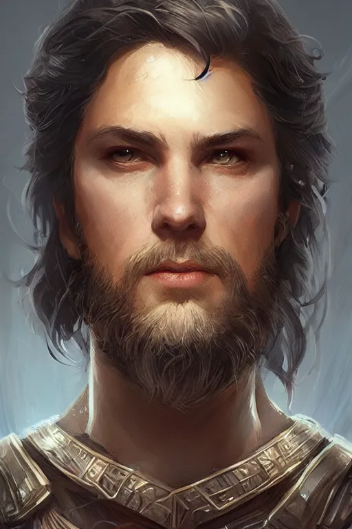 Image similar to amazon prime dude, d & d, fantasy, portrait, highly detailed, headshot, digital painting, trending on artstation, concept art, sharp focus, illustration, art by artgerm and greg rutkowski and magali villeneuve