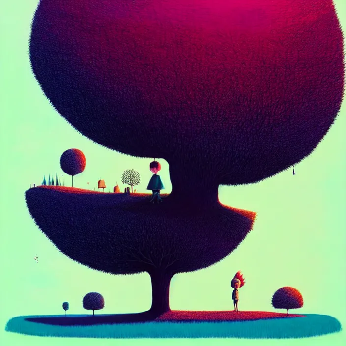 Image similar to ( ( ( gediminas pranckevicius ) ) ), under bo tree, summer morning, very coherent and colorful high contrast art by james gilleard floralpunk screen printing woodblock, dark shadows, pastel color, hard lighting