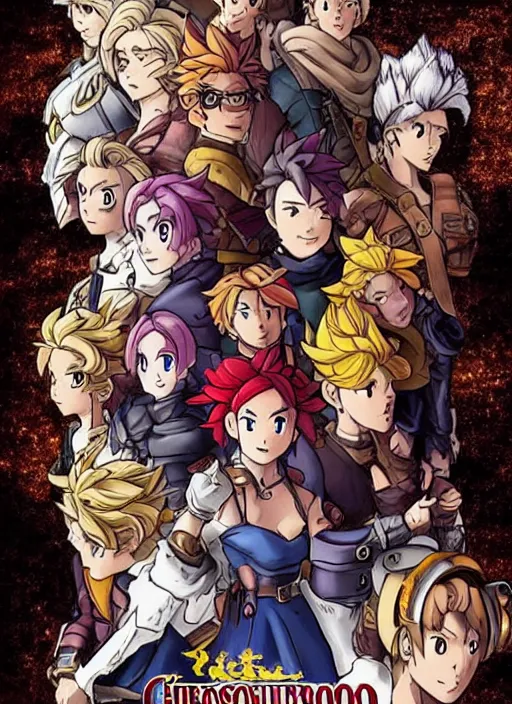 Image similar to epic movie poster for the live action adaptation of chrono trigger, glorious, can't wait, infinite hype, nostalgia