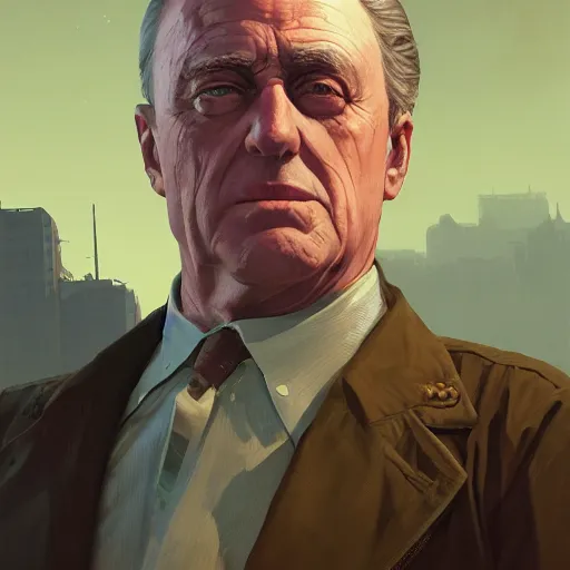 Prompt: highly detailed portrait, fdr, in gta v, stephen bliss, unreal engine, fantasy art by greg rutkowski, loish, rhads, ferdinand knab, makoto shinkai and lois van baarle, ilya kuvshinov, rossdraws, tom bagshaw, global illumination, radiant light, detailed and intricate environment