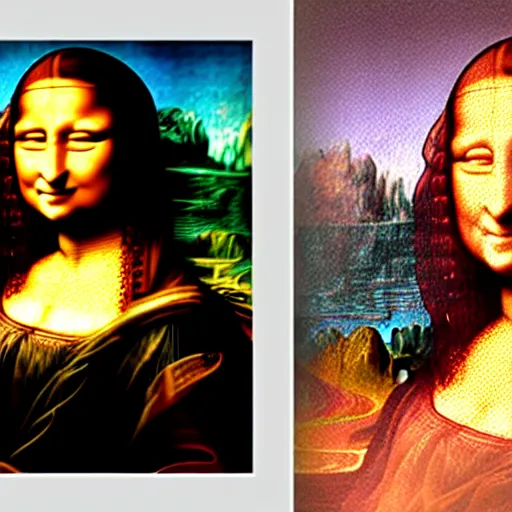 Image similar to mona lisa in 3 d, real life, photorealistic