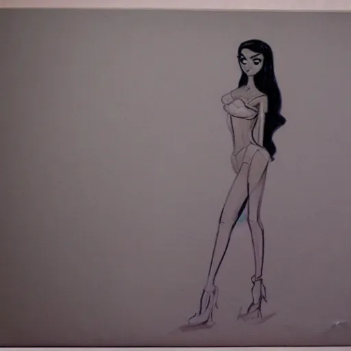 Image similar to milt kahl sketch of victoria justice with kim kardashian body