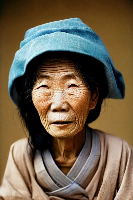 Image similar to photograph of an old japanese woman, photograph by steve mccurry