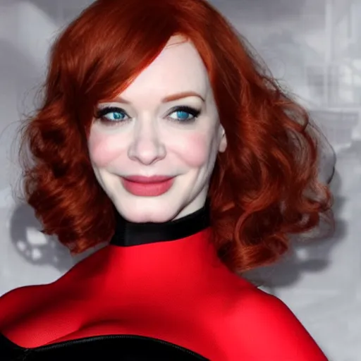 Prompt: christina hendricks as elastigirl,