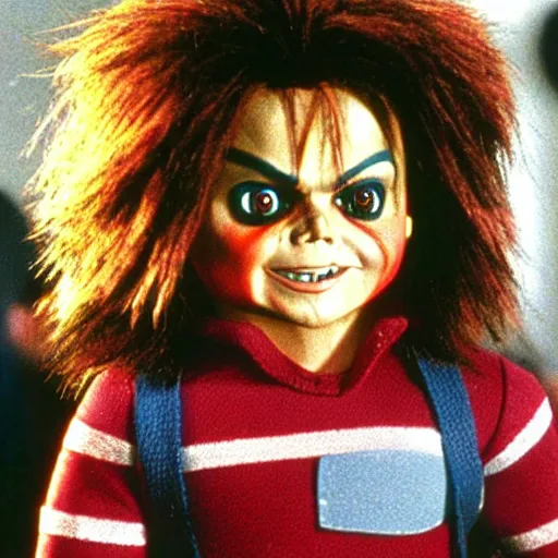 Prompt: Michael Jackson as Chucky the killer doll from the movie Child's Play