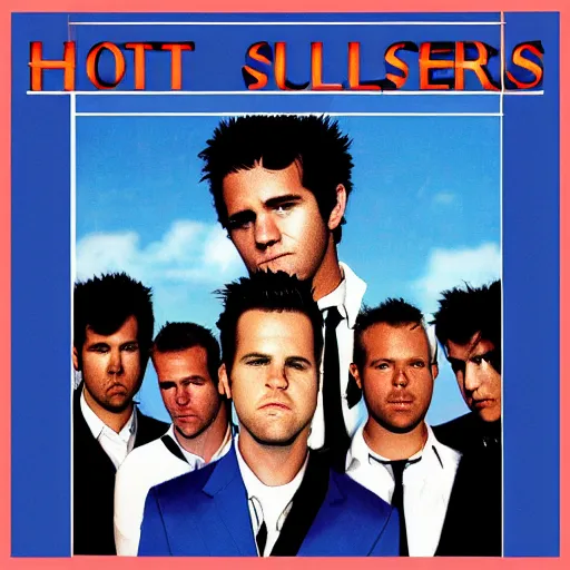 Prompt: Hot Fuss by The Killers, alternate album cover, graphic design, cd, jewel case, product photo