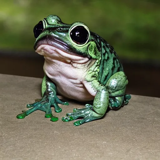 Prompt: Frog Pug Hybrid