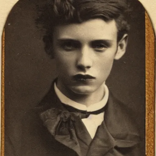 Prompt: a very handsome rebellious hot young guy, 1 8 7 8 photo