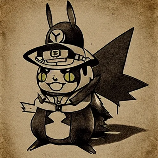 Image similar to Pikachu in a steampunk style