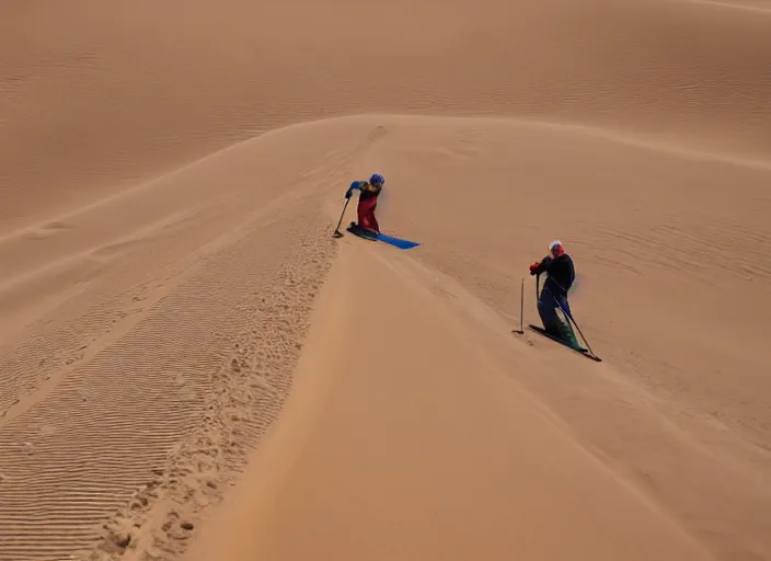 Image similar to Ski slope built on a sand dune in the sahara