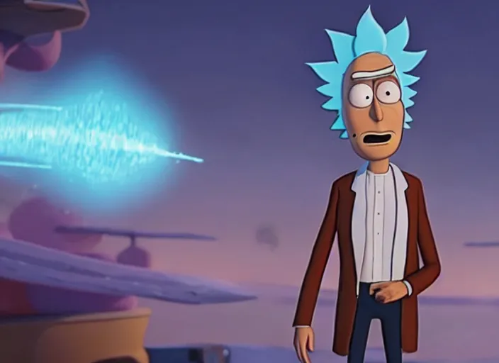 Image similar to film still of rick sanchez in the new pixar scifi movie 4 k,,,,,,,,,,,,,,,,,,,,,,,,,, rick and morty