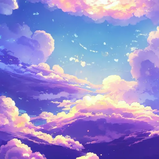 Image similar to a beautiful ultradetailed anime illustration，up to bottom is clouds，sea，railway，by makoto shinkai，anime wallpaper 4k，prismatic