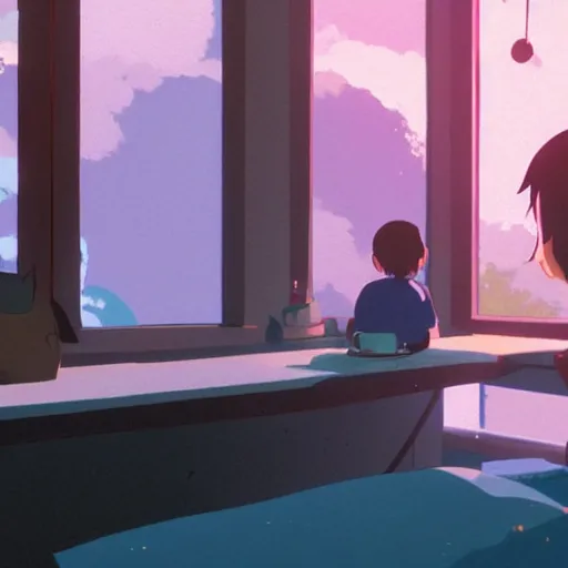 Image similar to but i know some day i'll make it out of here, even if it takes all night or a hundred years, cory loftis, james gilleard, atey ghailan, makoto shinkai, goro fujita, studio ghibli, rim light, exquisite lighting, clear focus, very coherent, plain background