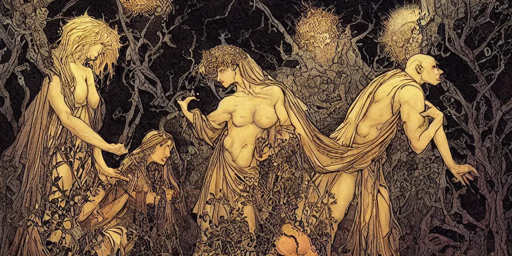 Image similar to dark night of the human soul experienced before enlightenment by rebecca guay