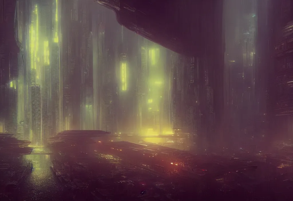 Image similar to a dramatic epic ethereal stunning beautiful and insanely detailed matte painting of a Blade Runner movie still, atmospheric and vaporwave composition, digital art by Kilian Eng and Jean Giraud, winning-award masterpiece, fantastic, octane render, 8K HD Resolution, High quality image