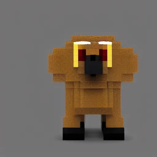 Image similar to a monkey made in a minimalist style, voxel, centered