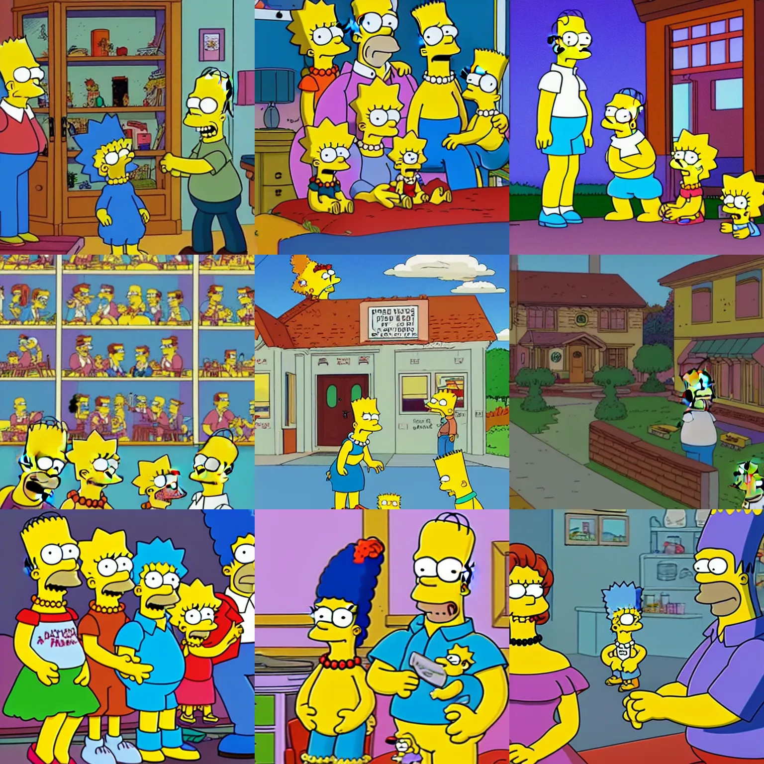 Prompt: a scene from the simpsons ( tv show )
