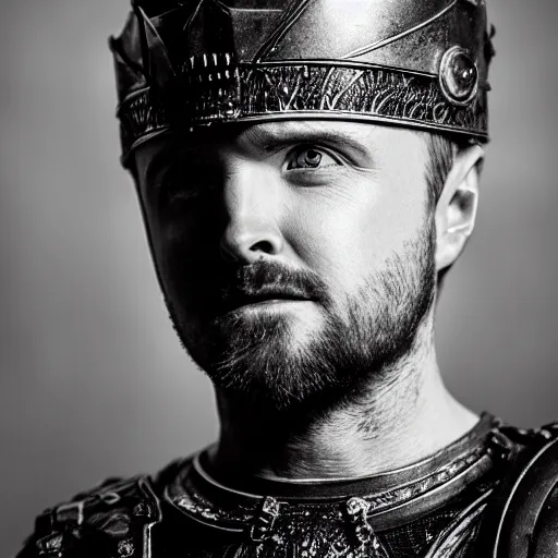 Prompt: photo of aaron paul as a roman gladiator, full shot, depth of field, f / 4, 1 / 2 0 0 s, iso 4 0 0