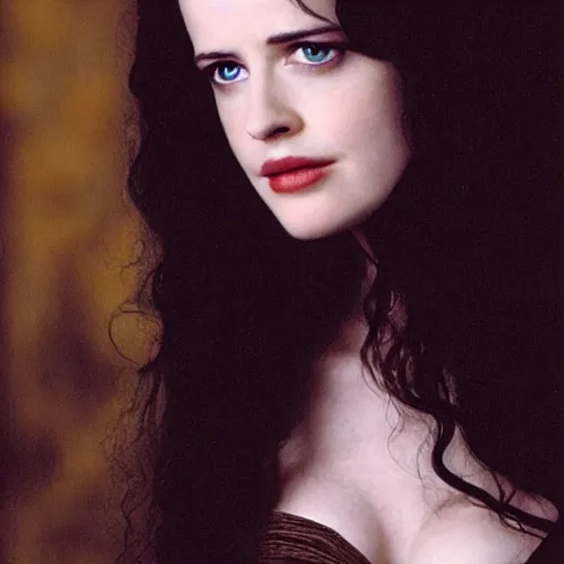 Image similar to young eva green as yennefer from the witcher