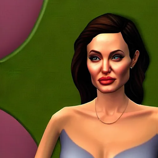 Image similar to angelina jolie in the sims